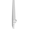 Ekena Millwork Peaked Cap Smooth Architectural PVC Combination Pediment, 60"W x 21-7/8"H x 2-3/4"P (Pitch 6/12) PEDPC060X220PKC00 - alternate 5